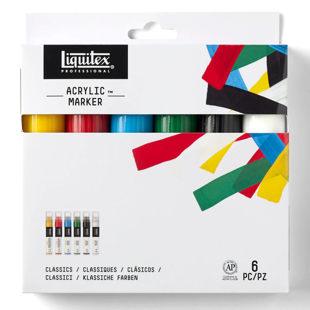 Acrylic Marker Set - 6x15mm - Classics - Image 4