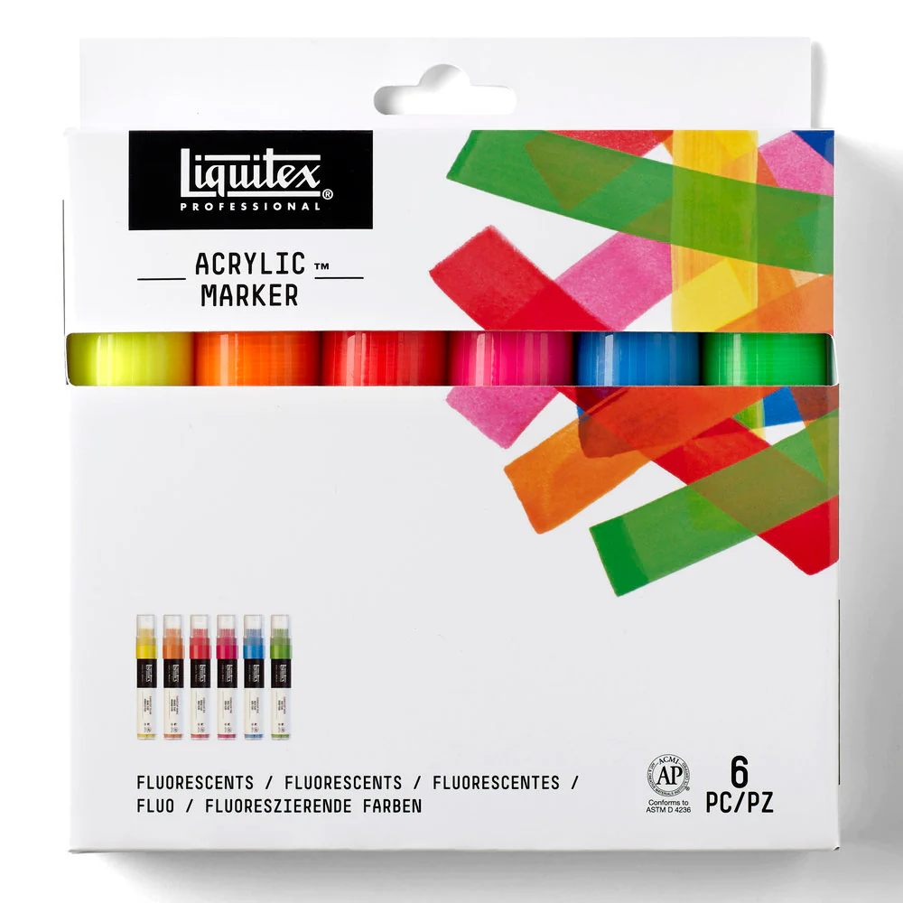 Acrylic Marker Set - 6x15mm - Fluorescents - Image 3