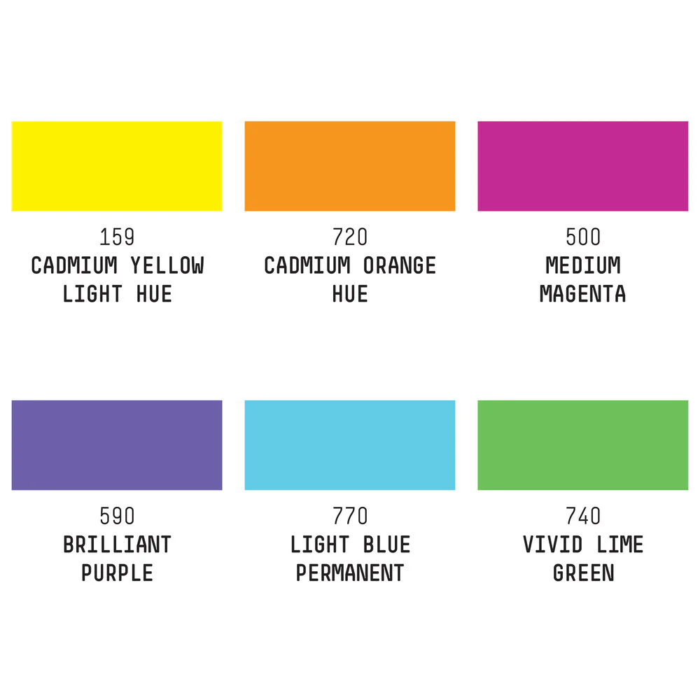 Acrylic Marker Set - 6x15mm - Vibrants - Image 3