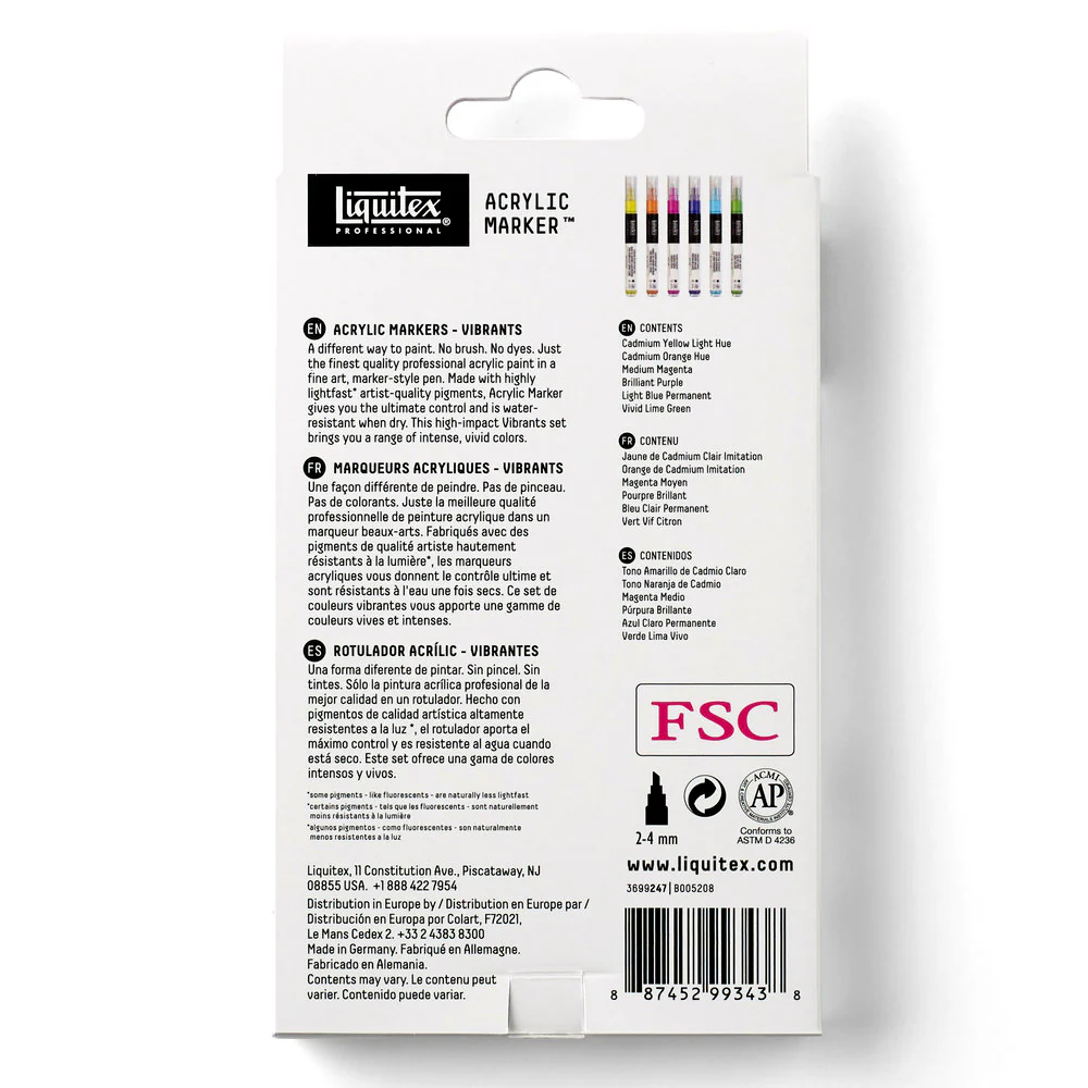 Acrylic Marker Set - 6x2mm - Vibrants - Image 6