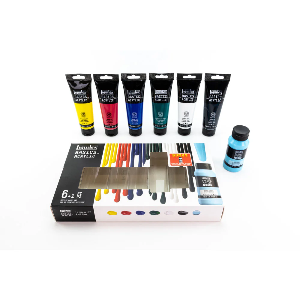 Basics Acrylic Color Set 6x118ml + 1x118ml - Image 3