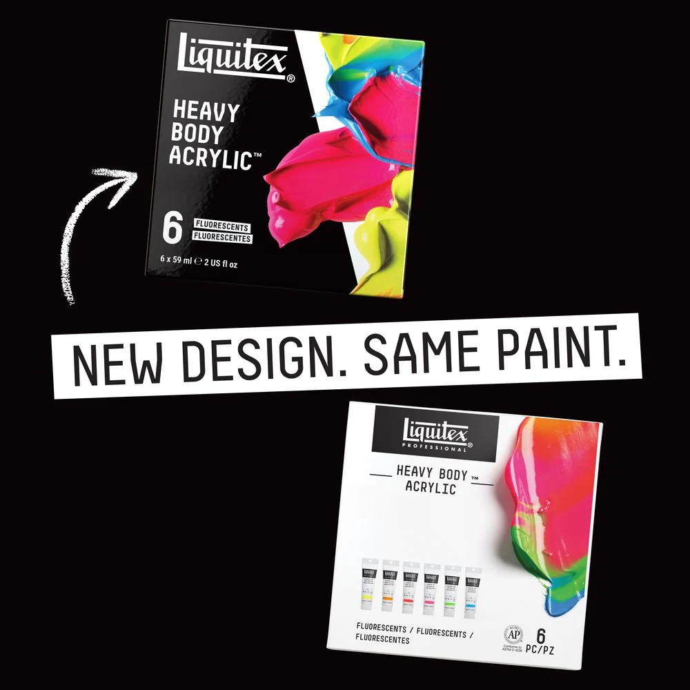 Heavy Body Acrylic Set - 6x59ml - Fluorescents - Image 4