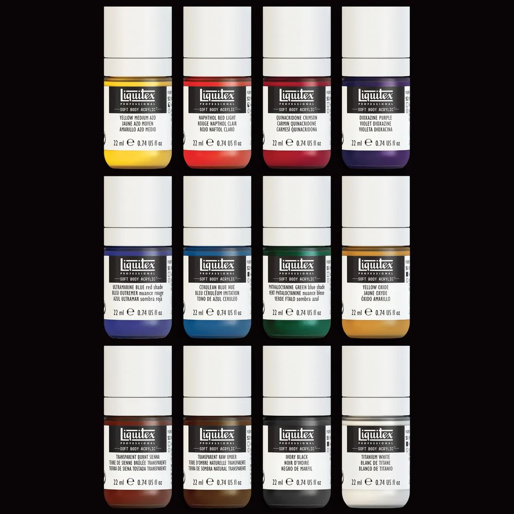 Soft Body Acrylic Set - 12x22ml - Essentials - Image 3